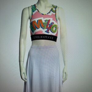 Emilio Pucci crop top. In great condition. Medium woman. Multi color top.
